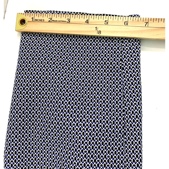 Willi Smith Ankle Pants Womens 12 Stretch Blue Black White‎ Print Capri Slacks - Picture 9 of 9